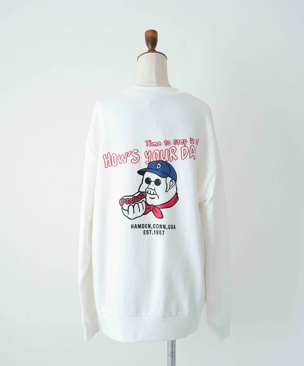 duckster｜別注　ホットドックおじさん　クルースウェット [[944901]][D]