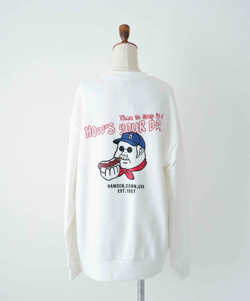 duckster｜別注　ホットドックおじさん　クルースウェット [[944901]][D]