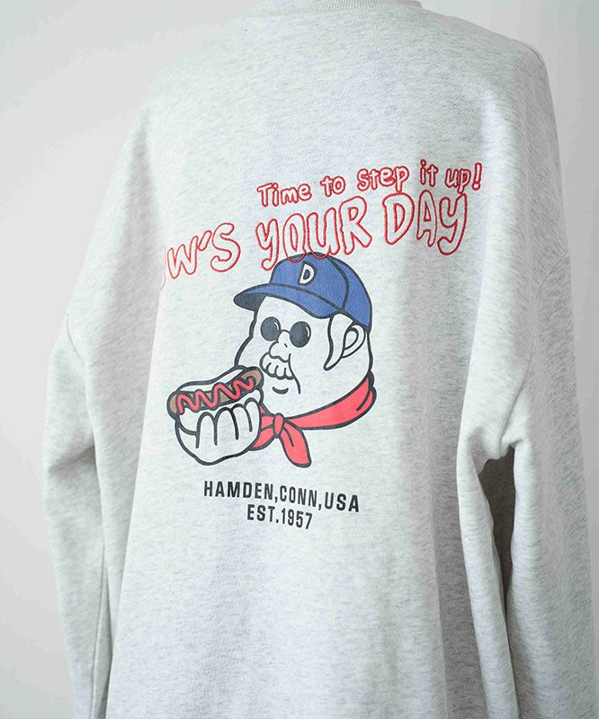 duckster｜別注　ホットドックおじさん　クルースウェット [[944901]][D]