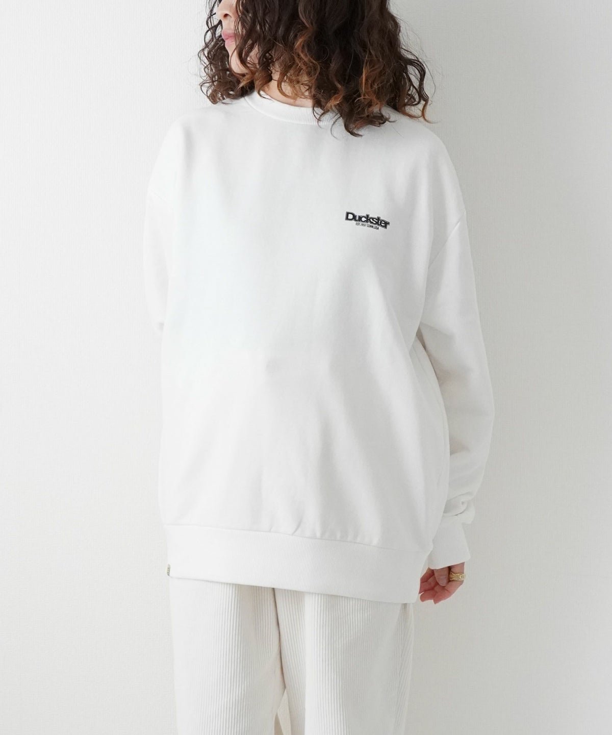 duckster｜別注　コミック風おじさん　クルースウェット [[944902]][D]