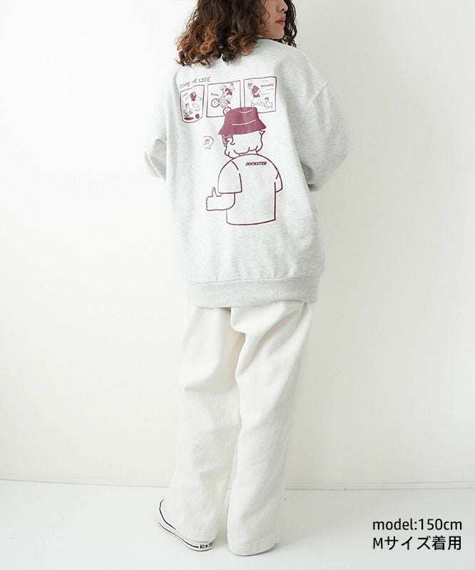 duckster｜別注　コミック風おじさん　クルースウェット [[944902]][D]