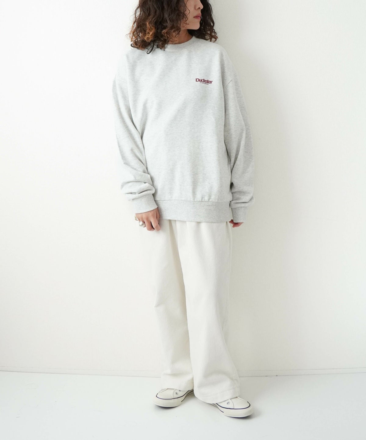 duckster｜別注　コミック風おじさん　クルースウェット [[944902]][D]