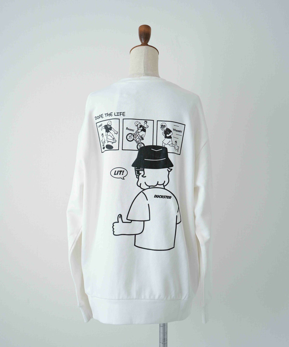 duckster｜別注　コミック風おじさん　クルースウェット [[944902]][D]