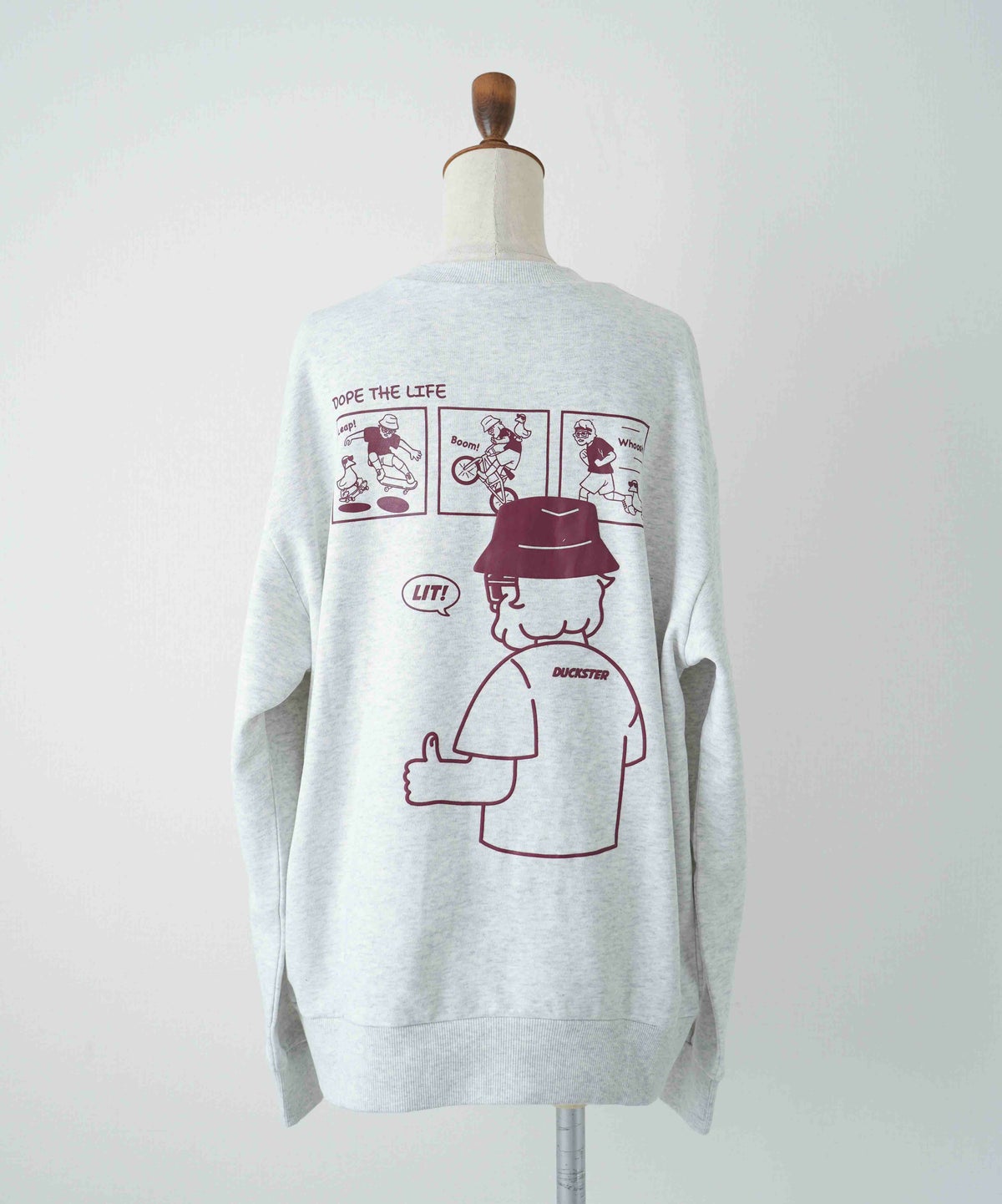 duckster｜別注　コミック風おじさん　クルースウェット [[944902]][D]