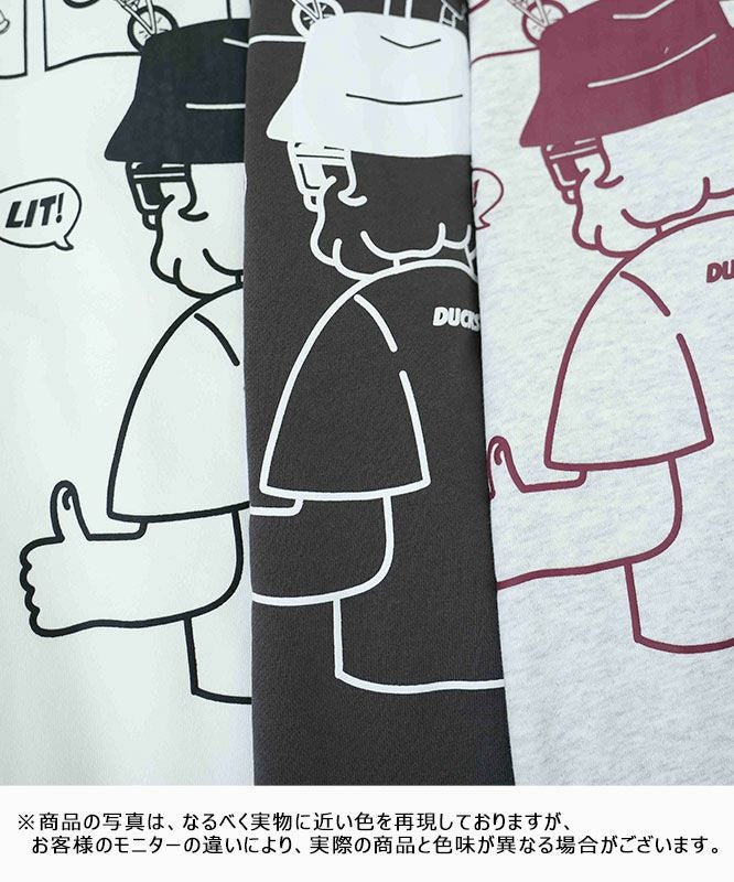 duckster｜別注　コミック風おじさん　クルースウェット [[944902]][D]