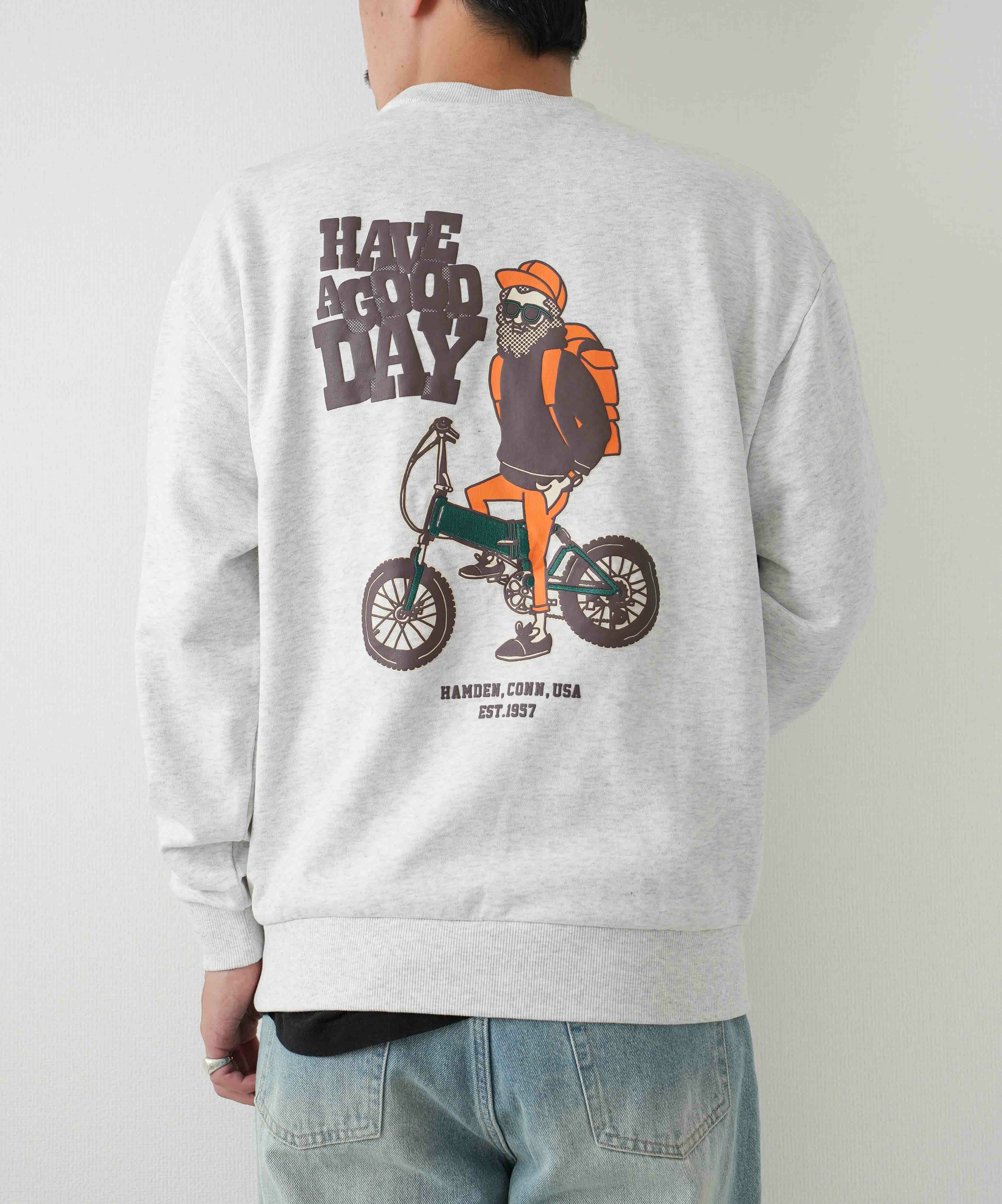 duckster｜別注 自転車おじさん クルースウェット [[944903]][D