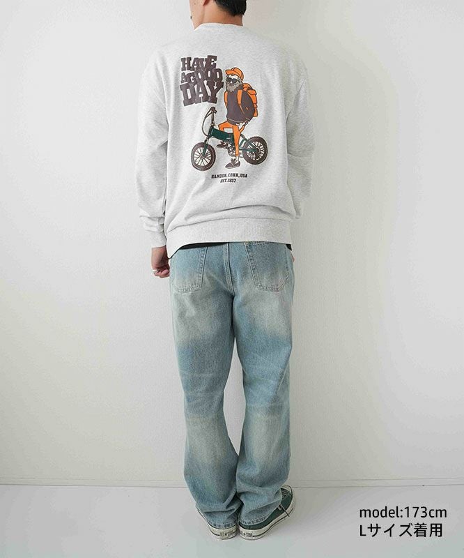 duckster｜別注　自転車おじさん　クルースウェット [[944903]][D]