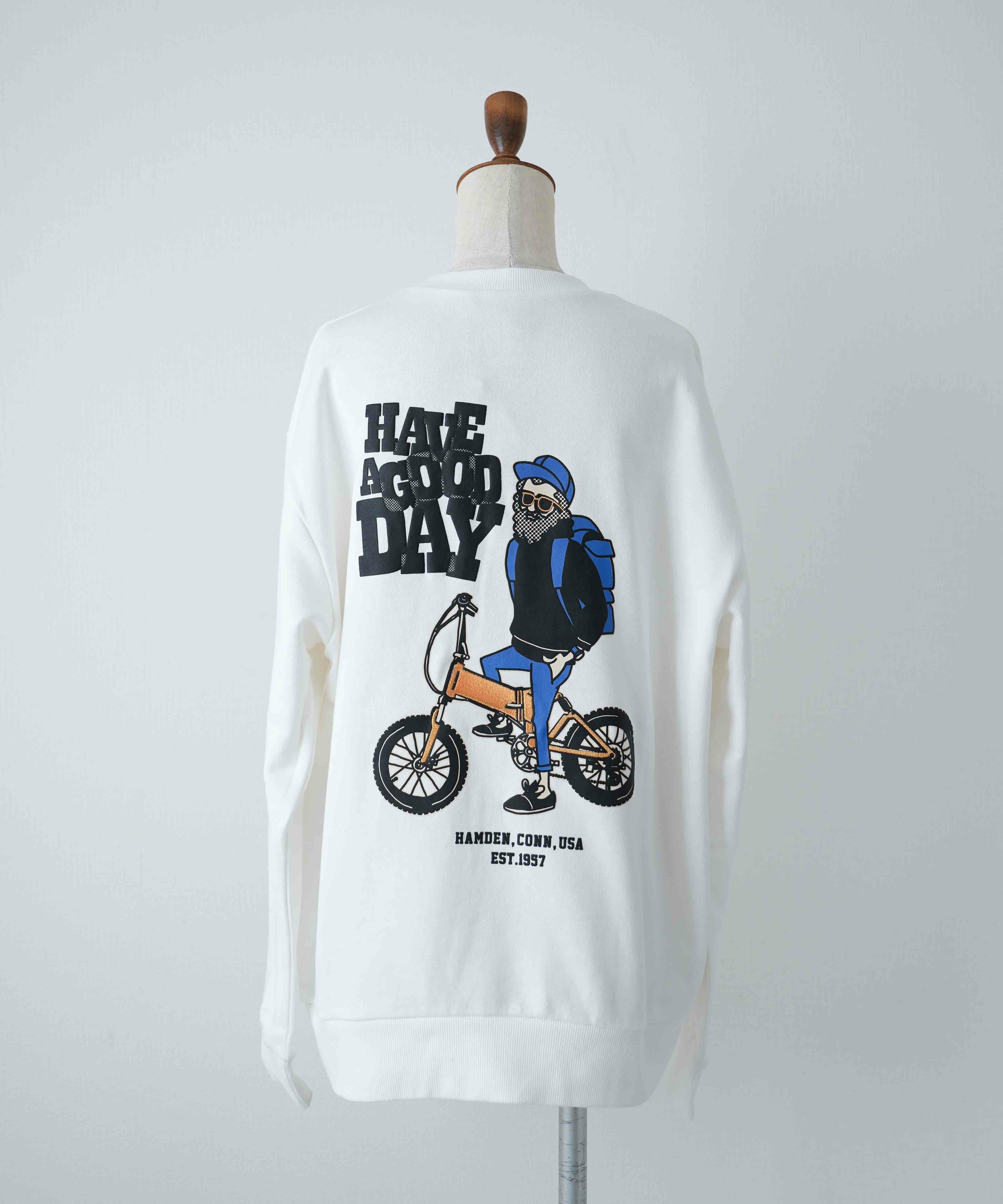 duckster｜別注 自転車おじさん クルースウェット [[944903]][D