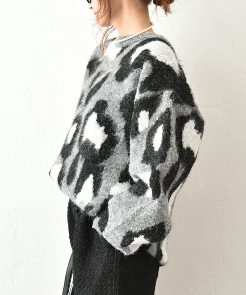 HUMS｜レオパード柄ニット [[RNK-25112]][C]