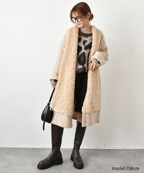 HUMS｜レオパード柄ニット [[RNK-25112]][C]