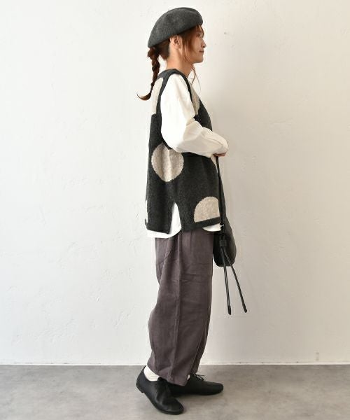 hagumu｜ドットニットベスト [[125697]][C]