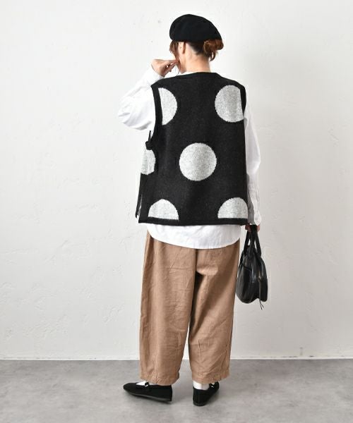 hagumu｜ドットニットベスト [[125697]][C]