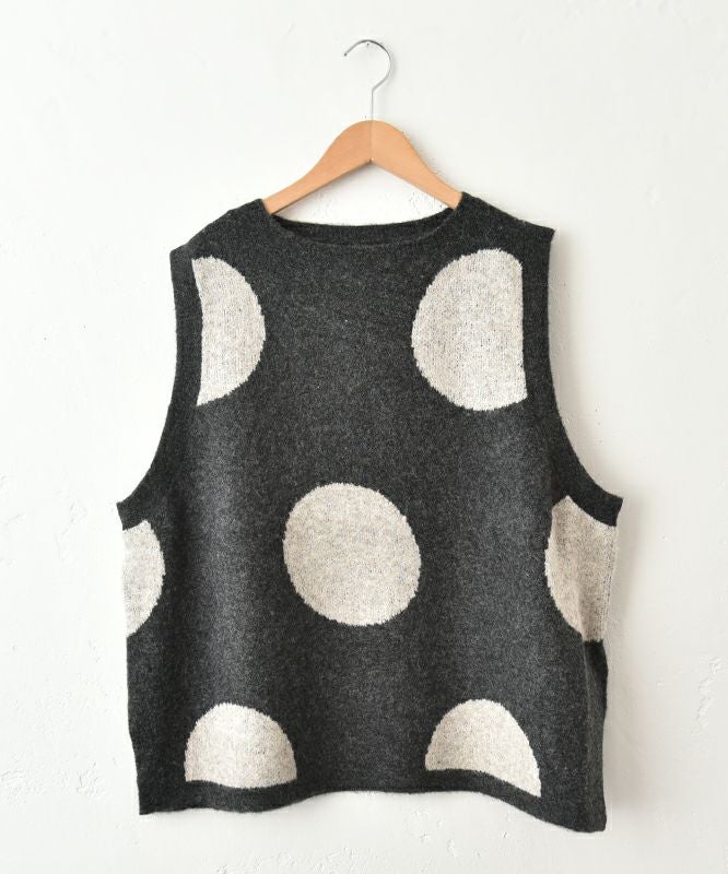hagumu｜ドットニットベスト [[125697]][C]