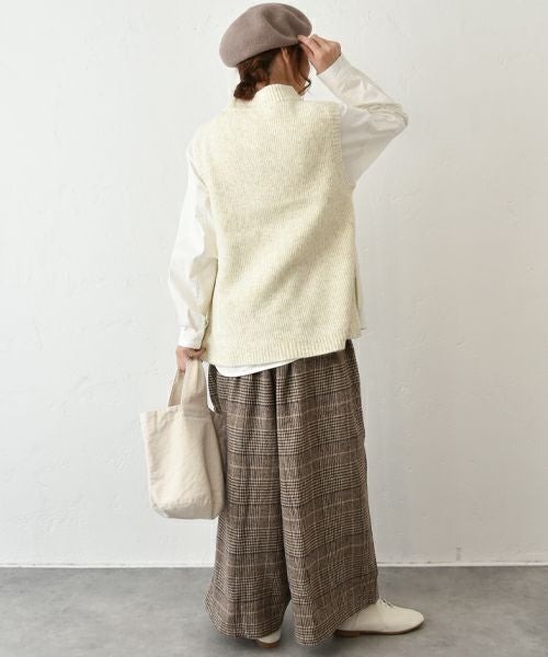 hagumu｜モックネックリブベスト [[125699]][C]