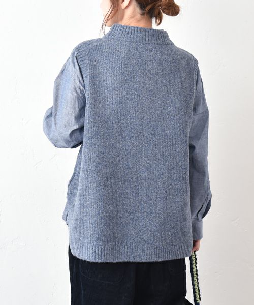 hagumu｜モックネックリブベスト [[125699]][C]