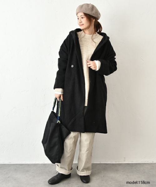 hagumu｜圧縮ウールフーディコート [[ha-JK-26]][C]