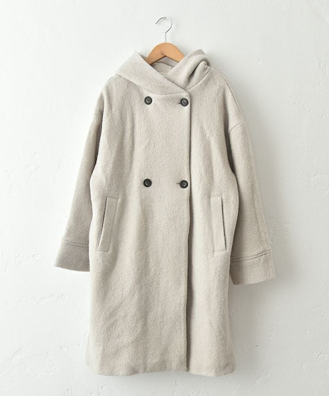  hagumu｜圧縮ウールフーディコート [[ha-JK-26]][C]