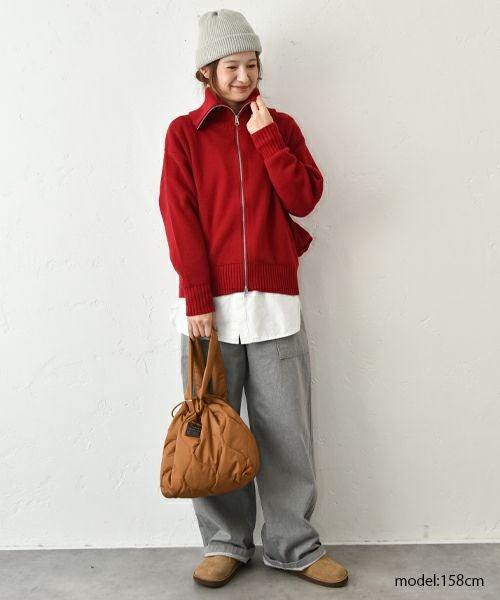 Our.｜綿ニット ダブルジップジャケット [[Ou-CD-05]][C]