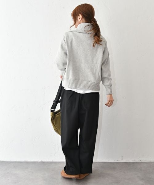 Our.｜綿ニット ダブルジップジャケット [[Ou-CD-05]][C]