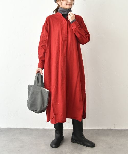 HEAVENLY｜綿麻バンドカラーワンピース [[2550012]][C]