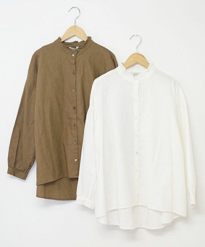 HEAVENLY｜フリルネックシャツ [[2550022]][C]