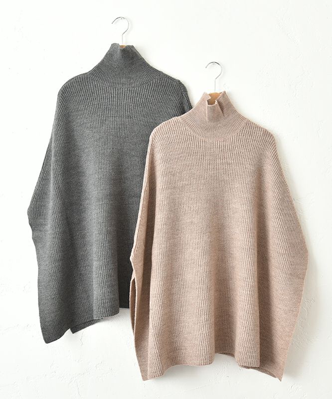 08Mab｜ロールネックポンチョ [[CF-825RT156]][C] | ma28 ONLINE STORE