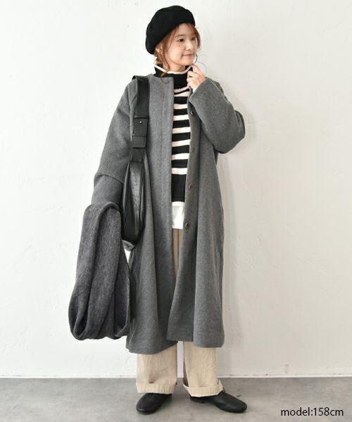 08Mab｜ノーカラーコート [[CF-825HF1278]][C]