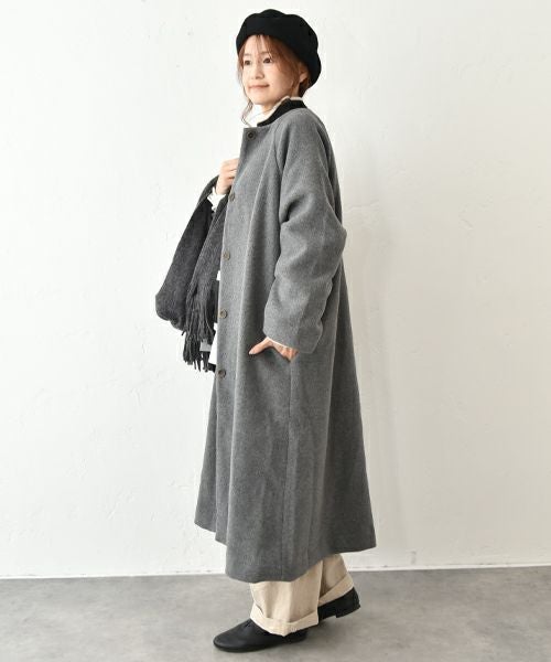 08Mab｜ノーカラーコート [[CF-825HF1278]][C] | ma28 ONLINE STORE