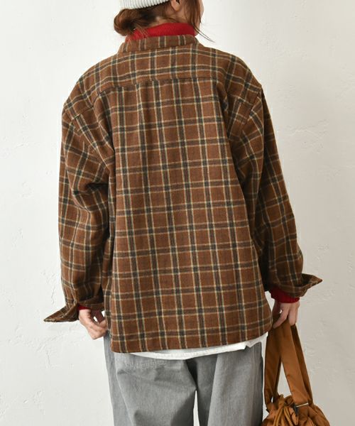 Our.｜起毛チェックシャツアウター [[Our-009-2]][C]