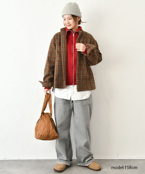 Our.｜起毛チェックシャツアウター [[Our-009-2]][C]