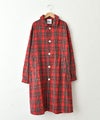 Our.｜タータンチェック起毛ミドル丈アウター [[Our-018]][C]