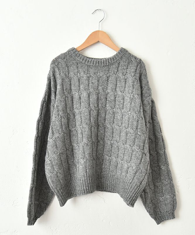  ichi｜ケーブルニットプルオーバー [[250756]][C]