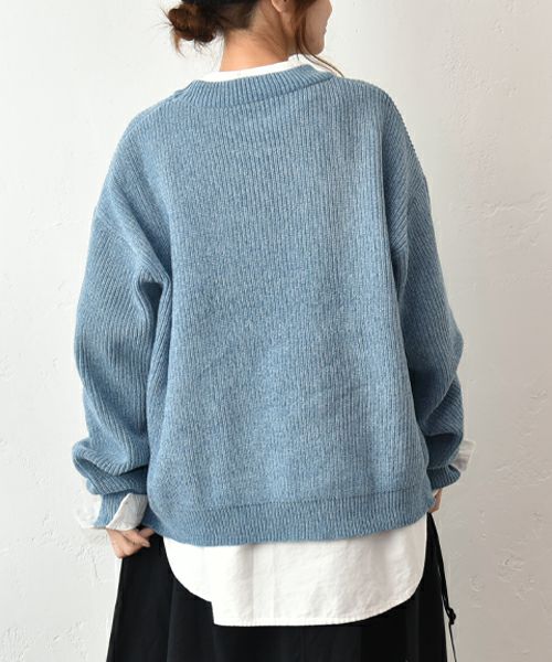 Our.｜クルーネックザックリニット [[MT-0462]][C]