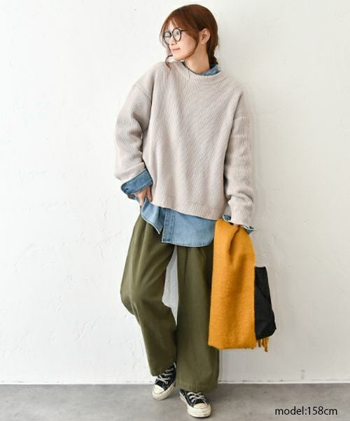 Our.｜クルーネックザックリニット [[MT-0462]][C]