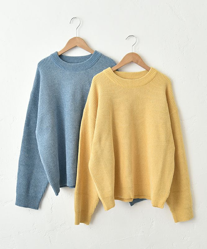 Our.｜クルーネックザックリニット [[MT-0462]][C]