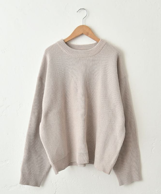 Our.｜クルーネックザックリニット [[MT-0462]][C]