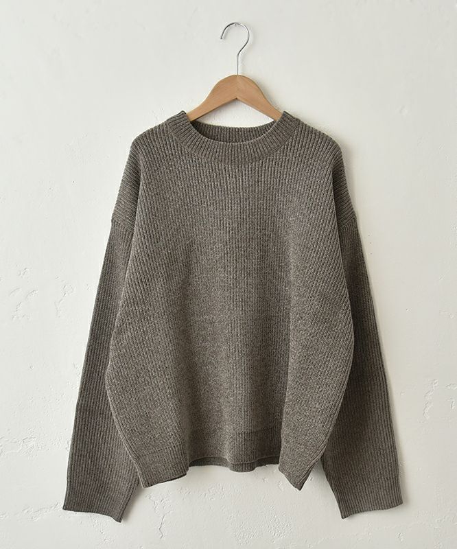 Our.｜クルーネックザックリニット [[MT-0462]][C]