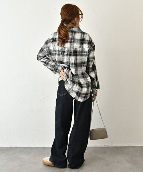 HUMS｜ダメージ風加工シャツ [[23267041]][C]