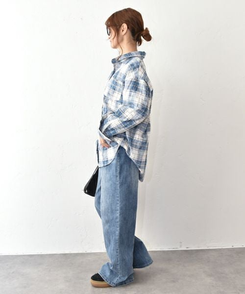 HUMS｜ダメージ風加工シャツ [[23267041]][C]