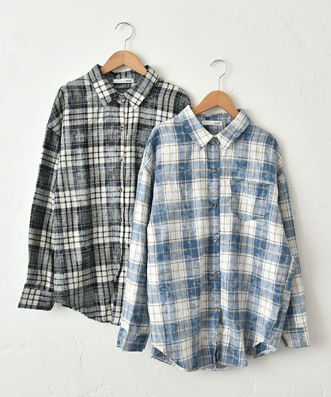 HUMS｜ダメージ風加工シャツ [[23267041]][C]