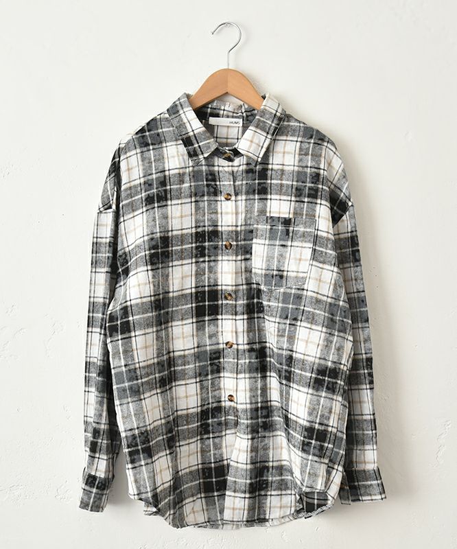 HUMS｜ダメージ風加工シャツ [[23267041]][C]