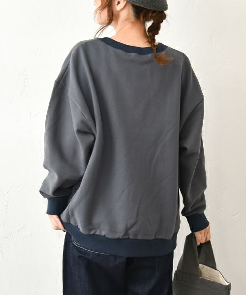 NARU｜裏起毛ロゴプリントカットソー [[669010]][C]