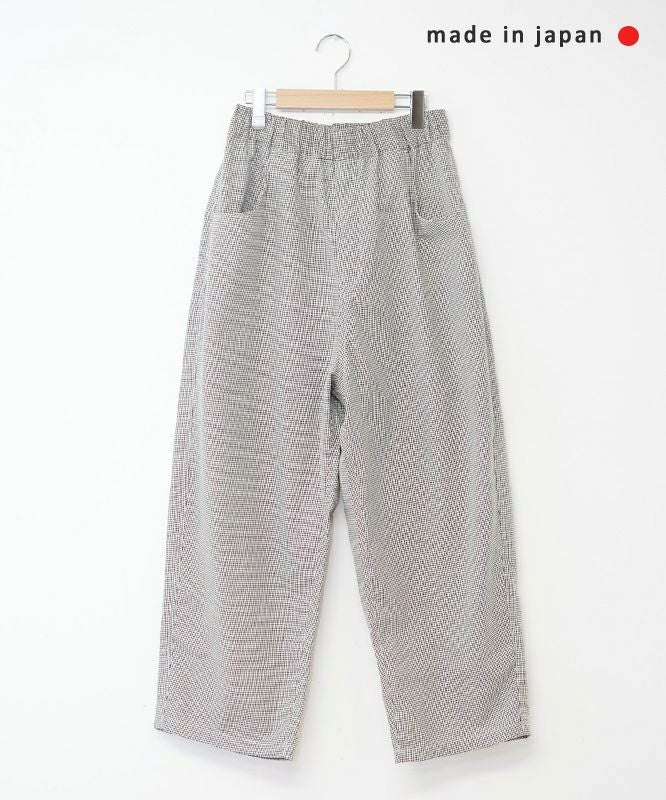 NARU｜綿麻ウール千鳥ノッポパンツ [[659926]][C]