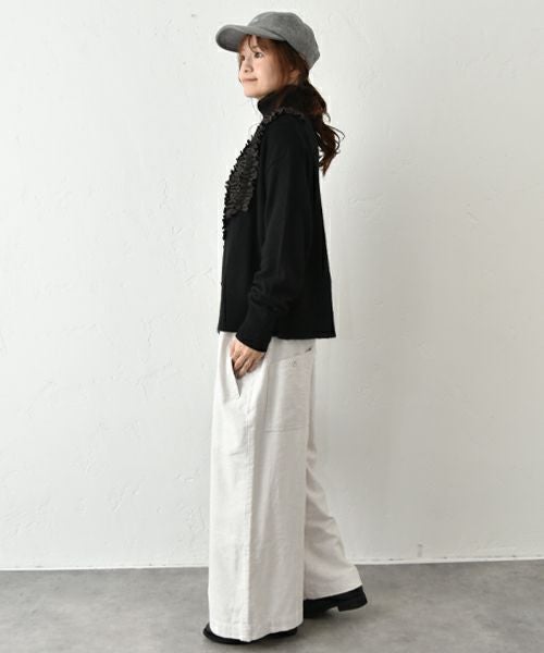 hagumu｜フリルクルーネックカーデ [[ha-CD-31]][C]