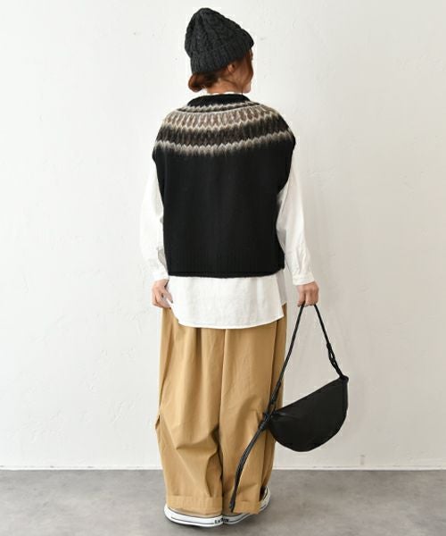 hagumu｜救心ジャガードベスト [[ha-BE-36]][C]