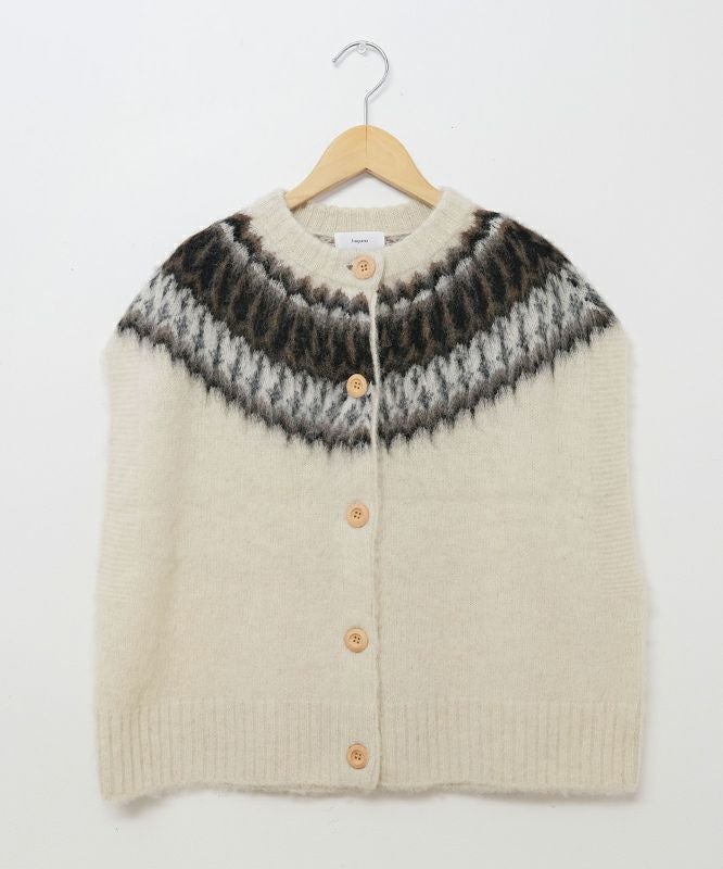 hagumu｜救心ジャガードベスト [[ha-BE-36]][C]