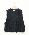 hagumu｜ふわふわループ編みショートベスト [[ha-BE-37]][C]
