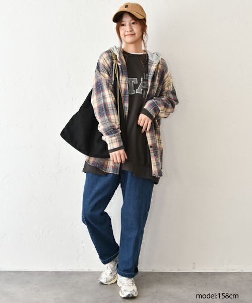 IN THE MARKET｜裏起毛フード付きシャツ [[4267041]][C]