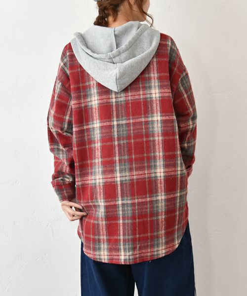 IN THE MARKET｜裏起毛フード付きシャツ [[4267041]][C]