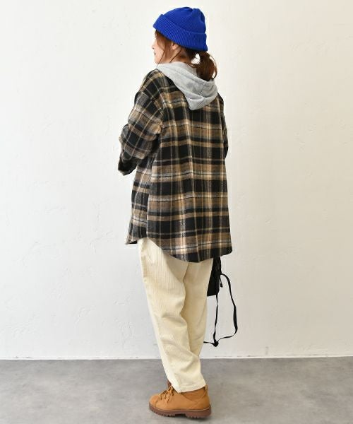 IN THE MARKET｜裏起毛フード付きシャツ [[4267041]][C]